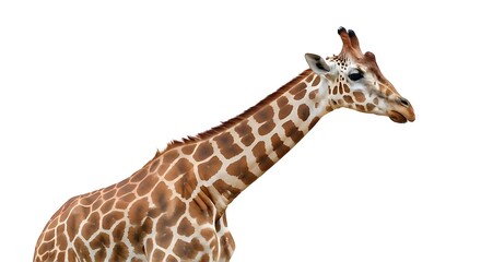 giraffe on white background