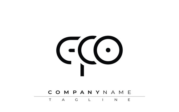 QCO abstract letter design. Modern Business Logo Design With Abstract Typography and Contemporary Style