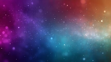 Fototapeta premium Abstract Cosmic Nebula Background with Glowing Particles and Soft Bokeh Lights