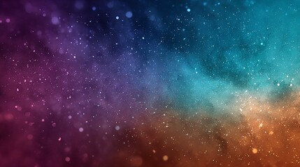 Abstract Cosmic Nebula Background with Glittering Stars and Vibrant Hues