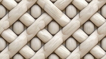 A close-up view of a woven wooden surface with a repeating diamond pattern.