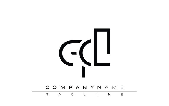QCL abstract letter design. Modern Business Logo Design With Abstract Typography and Contemporary Style