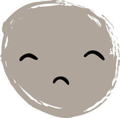 Cute Handdrawn Simple Emoticon Character Face