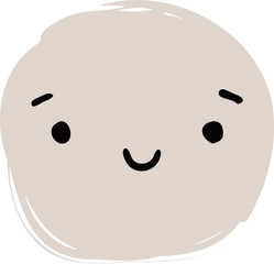 Cute Handdrawn Simple Emoticon Character Face