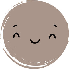 Cute Handdrawn Simple Emoticon Character Face