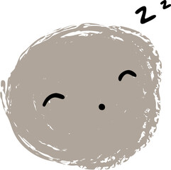 Cute Handdrawn Simple Emoticon Character Face