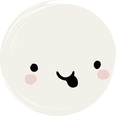 Cute Handdrawn Simple Emoticon Character Face