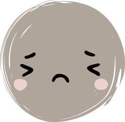 Cute Handdrawn Simple Emoticon Character Face