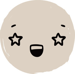 Cute Handdrawn Simple Emoticon Character Face