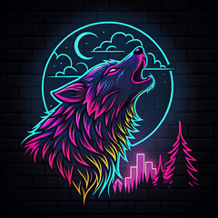"Moonlit Rise: The Wolf of Wall Street Reimagined"
A vibrant wolf howls before a glowing moon and a backdrop of charts and skyscrapers, representing primal power merging with the cold, calculated worl