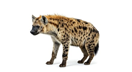 leopard cub standing in front of white background