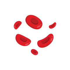Red Blood Cells Icon Vector Design.