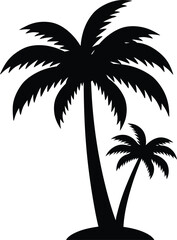 Fototapeta premium Minimalist Palm Tree Silhouette Art
