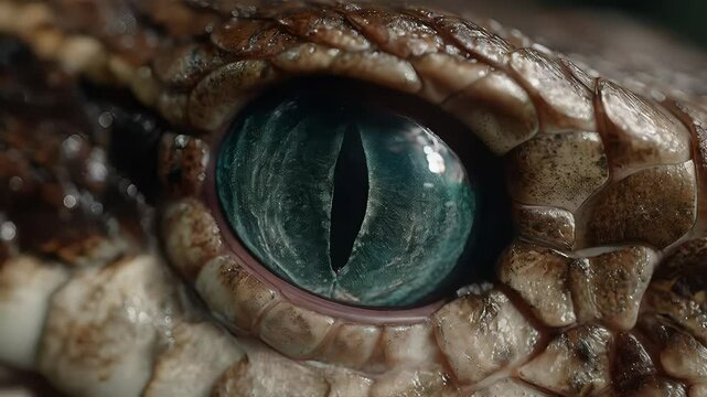 Close-Up of a Snake's Eye Intriguing Reptile Gaze