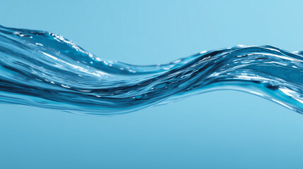 A beautiful blue water wave in motion. Capturing the dynamic and fluid beauty of water