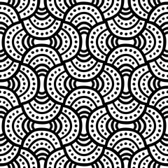 Vector seamless hand drawn pattern, fish scale print. Beautiful asian style design for textile, backgrounds, wallpaper, wrapping paper.