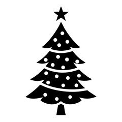 Fototapeta premium Elegant christmas tree silhouette vector design with transparency for festive decorations