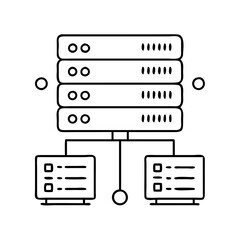 data center icon, data center vector illustration-simple illustration of data center , perfect for data center logos and icons