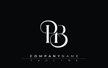 Initial PB Logo Design Vector. Elegant Monogram Logo Design with Decorative Elements and Typography