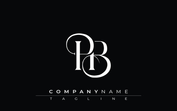 Initial PB Logo Design Vector. Elegant Monogram Logo Design with Decorative Elements and Typography