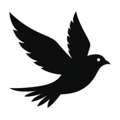 Obraz premium lark-bird-flying-silhouette-isolated-on-white-back (2).eps