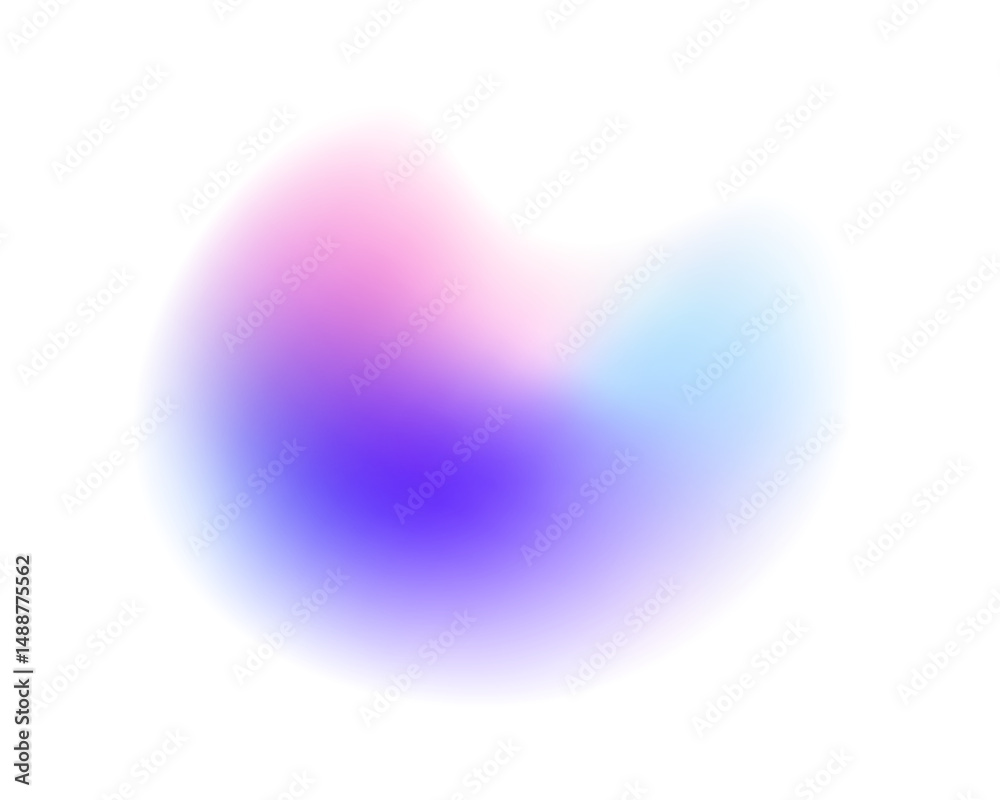 Poster Blur Gradient Circle transparent PNG ball gradient. Color gradation blend mesh, holographic chromatic blur. 