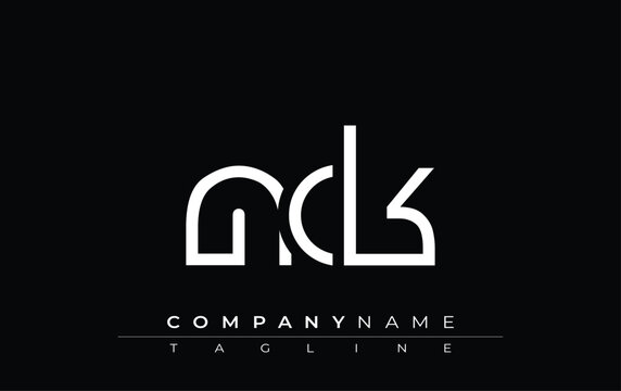 NCK abstract letter design. Modern Business Logo Design With Abstract Typography and Contemporary Style