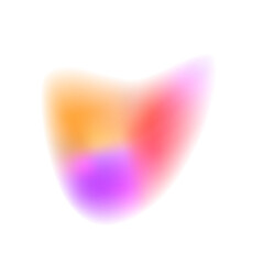 Neon glowing rings with gradient overflow on white background PNG. Abstract pastel neon holographic blurred grainy circle gradient on white background texture. 