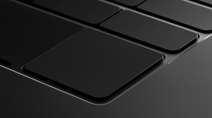 A black laptop keyboard with a slightly glossy finish.
