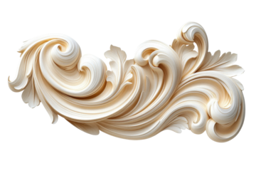 Abstract fluid swirl with vibrant orange, blue, and gray hues on a transparent background ideal for graphic design and creative projects