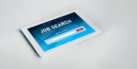 Online job search on modish website for worker to search for job opportunities on the recruitment internet network