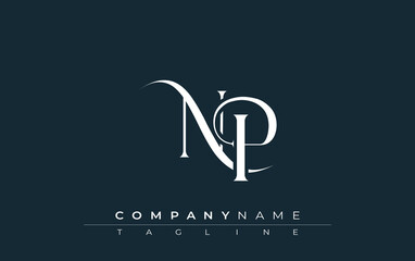 Initial NP Logo Design Vector. Elegant Monogram Logo Design with Decorative Elements and Typography