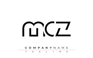 MCZ abstract letter design. Modern Business Logo Design With Abstract Typography and Contemporary Style