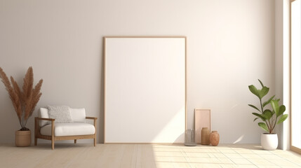 Modern Interior Poster Mockup Natural Light