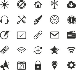 Mega set of icons in trendy line style. Business, ecommerce, finance, accounting. Big set Icons collection Business and Finance web icons in line style. Money, bank, contact, infographic.