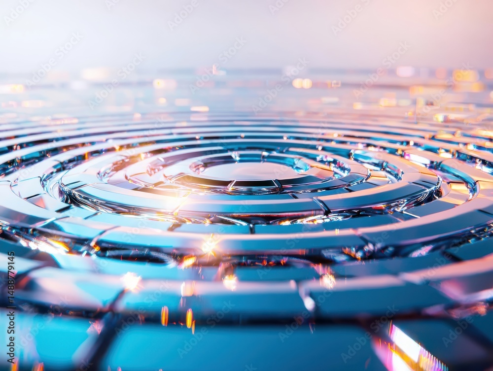 Poster dynamic spiral patterns digital realm abstract art futuristic environment close-up view visual conce