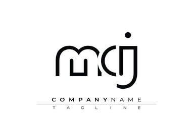 MCJ abstract letter design. Modern Business Logo Design With Abstract Typography and Contemporary Style