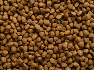 A background of cat food. Close up.