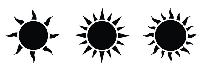 sun icon. sun icon set. vector illustration eps 10.