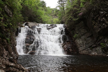 Waterfall in the blue ridge mountains of Tennessee.