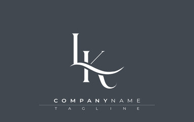 Initial LK Logo Design Vector. Elegant Monogram Logo Design with Decorative Elements and Typography