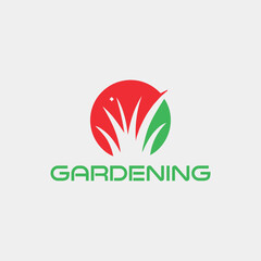 Obraz premium garden plants décor logo design vector