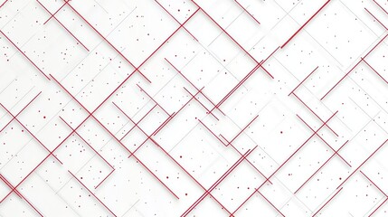 Abstract grid design with red lines and dots