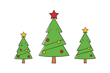 Christmas Tree Vector Art Design for Festive Holiday Decorations