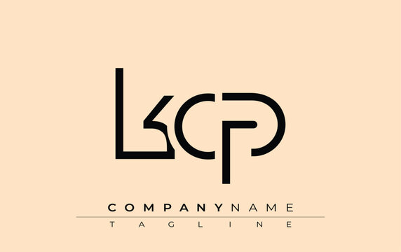 KCP abstract letter design. Modern Business Logo Design With Abstract Typography and Contemporary Style