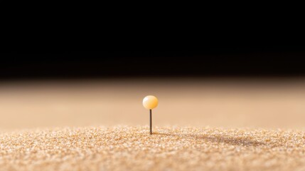 A small yellow ball on a black background.