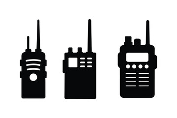 Walkie Talkies Silhouette  Vector bundle  illustration, walkie Talkies Silhouette