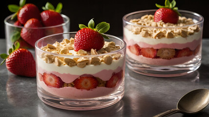 yogurt with muesli and berries