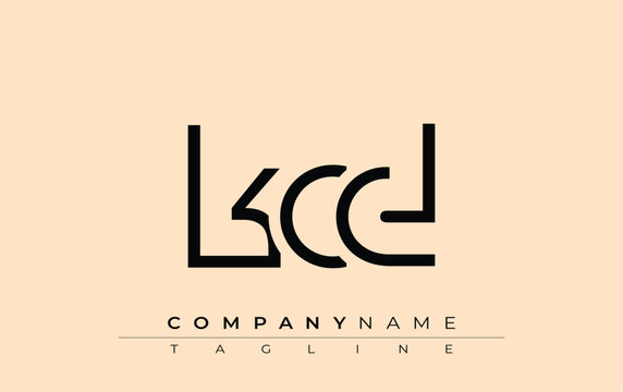 KCD abstract letter design. Modern Business Logo Design With Abstract Typography and Contemporary Style