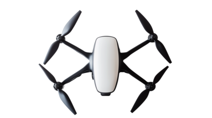 A small drone, flying in the air, small drone, floating in the air, small drone, a small drone floating in the air, a moment of a small drone flying in the sky, on a transparent backgrounds